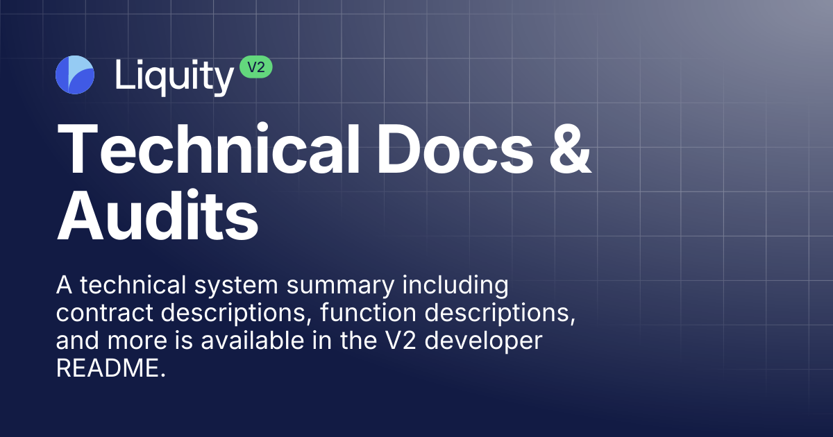 Technical Docs & Audits | Docs V2 🇷🇺 | Liquity Docs